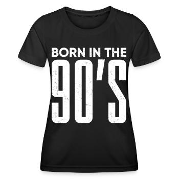 années quatre-vingt-dix - T-shirt sport Femme - noir - Devant - AI Model Female 172 light (172cm)