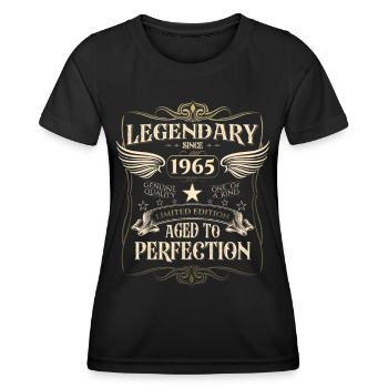 Legendary since 1965 57th birthday gift Awesome - Women's Functional T-Shirt - black - Front - AI Model Female 172 light (172cm)