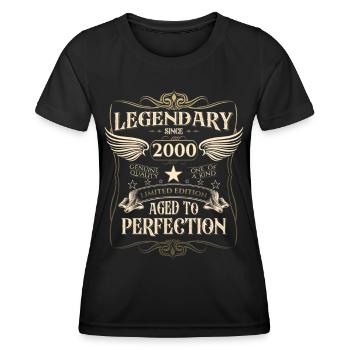 Legendary since 2000 22nd birthday gift Awesome - Women's Functional T-Shirt - black - Front - AI Model Female 172 light (172cm)