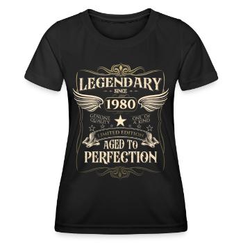 Legendary since 1980 42nd birthday gift Awesome - Women's Functional T-Shirt - black - Front - AI Model Female 172 light (172cm)