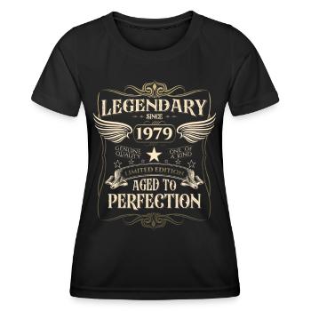 Legendär seit 1979 43. Geburtstag Geschenk Awesome - Frauen Funktions-T-Shirt - Schwarz - Vorne - AI Model Female 172 light (172cm)