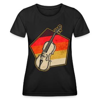 Violon Violoniste Instrument - T-shirt sport Femme - noir - Devant - AI Model Female 172 light (172cm)