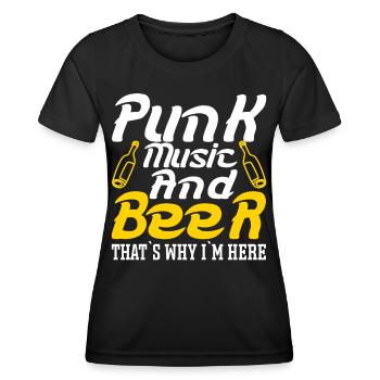 Musique punk - T-shirt sport Femme - noir - Devant - AI Model Female 172 light (172cm)