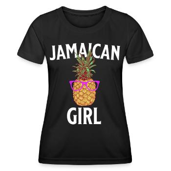 Jamaican Girl Jamaica - Frauen Funktions-T-Shirt - Schwarz - Vorne - AI Model Female 172 light (172cm)