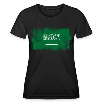 Saudi-Arabien - Frauen Funktions-T-Shirt - Schwarz - Vorne - AI Model Female 172 light (172cm)