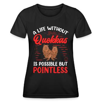 La vie de quokka sans quokka marsupial - T-shirt sport Femme - noir - Devant - AI Model Female 172 light (172cm)