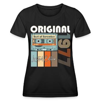 Novembre né en 1977 45e cadeau d'anniversaire - T-shirt sport Femme - noir - Devant - AI Model Female 172 light (172cm)