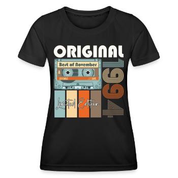 Cadeau d'anniversaire du 28e anniversaire de novembre 1994 - T-shirt sport Femme - noir - Devant - AI Model Female 172 light (172cm)