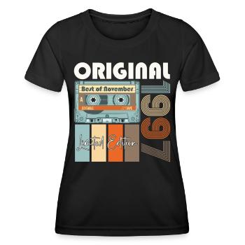 Novembre né en 1997 25e cadeau d'anniversaire - T-shirt sport Femme - noir - Devant - AI Model Female 172 light (172cm)