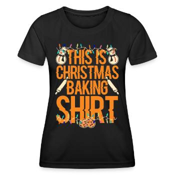 Costume de Noël - T-shirt sport Femme - noir - Devant - AI Model Female 172 light (172cm)