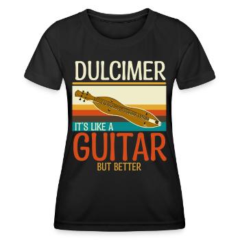 Dulcimer Instrument - T-shirt sport Femme - noir - Devant - AI Model Female 172 light (172cm)