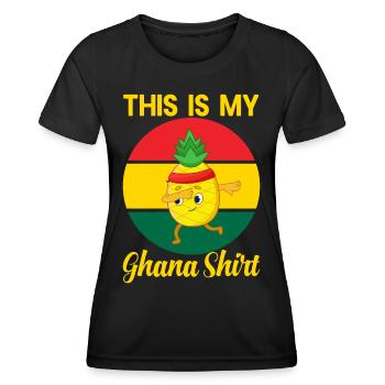 Ghana Holidays Afrique - T-shirt sport Femme - noir - Devant - AI Model Female 172 light (172cm)