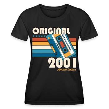 December Year 2001 21st birthday gift - Women's Functional T-Shirt - black - Front - AI Model Female 172 light (172cm)