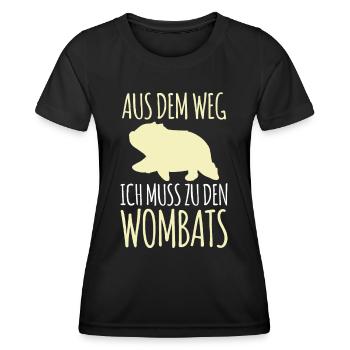 Muss zu den Wombats Australien Beuteltier - Frauen Funktions-T-Shirt - Schwarz - Vorne - AI Model Female 172 light (172cm)