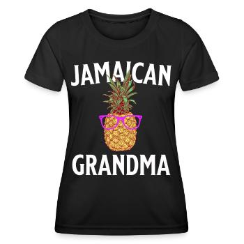 Jamaica Grandma Jamaica Grandmother - Women's Functional T-Shirt - black - Front - AI Model Female 172 light (172cm)