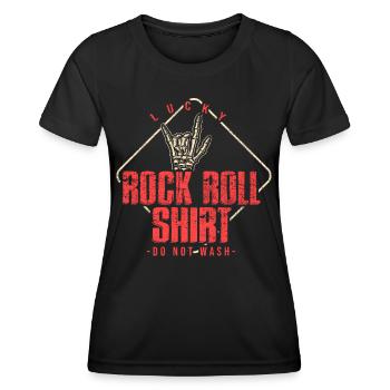 Musique rock and roll Musique rock - T-shirt sport Femme - noir - Devant - AI Model Female 172 light (172cm)
