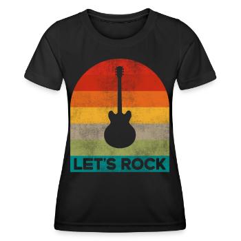 Lets Rock and Roll Musik - Frauen Funktions-T-Shirt - Schwarz - Vorne - AI Model Female 172 light (172cm)