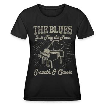 Blues Musik Retro 1 - Frauen Funktions-T-Shirt - Schwarz - Vorne - AI Model Female 172 light (172cm)