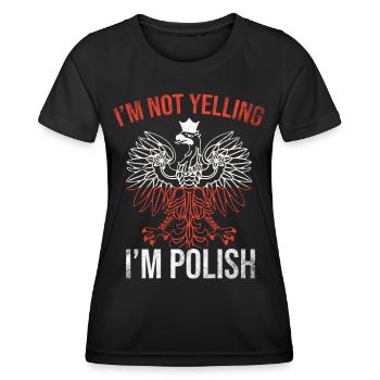 Polen Lustig Polska Polski - Frauen Funktions-T-Shirt - Schwarz - Vorne - AI Model Female 172 light (172cm)