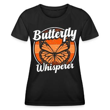 Chuchoteur de papillons - T-shirt sport Femme - noir - Devant - AI Model Female 172 light (172cm)