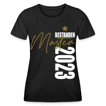 Master bestanden 2023 - Frauen Funktions-T-Shirt - Schwarz - Vorne - AI Model Female 172 light (172cm)