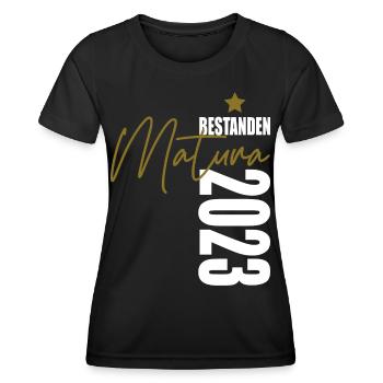 Matura bestanden 2023 - Frauen Funktions-T-Shirt - Schwarz - Vorne - AI Model Female 172 light (172cm)