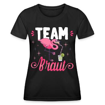 Team Braut JGA Frauen Tshirt Polterabend Damen - Frauen Funktions-T-Shirt - Schwarz - Vorne - AI Model Female 172 light (172cm)