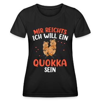 Will ein Quokka sein Australien Beuteltier - Frauen Funktions-T-Shirt - Schwarz - Vorne - AI Model Female 172 light (172cm)