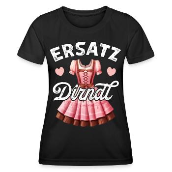 Tracht Ersatz Dirndl T-Shirt Damen Trachtenshirt - Frauen Funktions-T-Shirt - Schwarz - Vorne - AI Model Female 172 light (172cm)