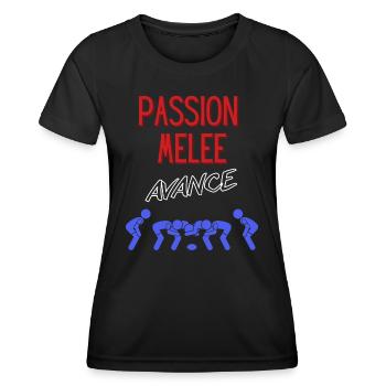 Passion Flock Bundesrugby - Frauen Funktions-T-Shirt - Schwarz - Vorne - AI Model Female 172 light (172cm)