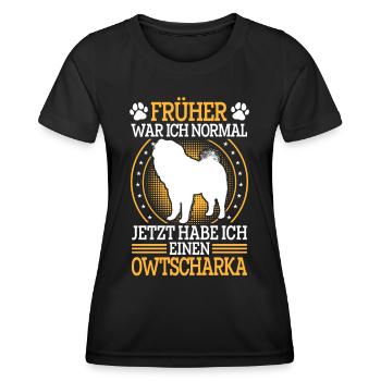 Ovcharka, formerly normal Caucasian Ovcharka - Women's Functional T-Shirt - black - Front - AI Model Female 172 light (172cm)