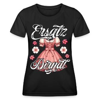 Trachtenshirt Damen Ersatz Dirndl T-Shirt Tracht - Frauen Funktions-T-Shirt - Schwarz - Vorne - AI Model Female 172 light (172cm)