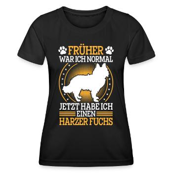 Harz Fox Formerly Normal Herding Dog Herding Fox - Women's Functional T-Shirt - black - Front - AI Model Female 172 light (172cm)
