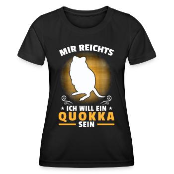 Will ein Quokka sein Beuteltier Quokka - Frauen Funktions-T-Shirt - Schwarz - Vorne - AI Model Female 172 light (172cm)