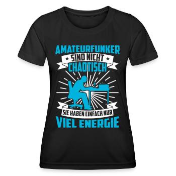 Les radioamateurs ne sont pas des radioamateurs chaotiques - T-shirt sport Femme - noir - Devant - AI Model Female 172 light (172cm)