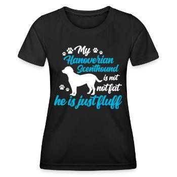Le Sweathound hanovrien est tout simplement moelleux - T-shirt sport Femme - noir - Devant - AI Model Female 172 light (172cm)