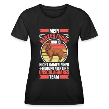 Harzer Fuchs is unbeatable herding dog herding fox - Women's Functional T-Shirt - black - Front - AI Model Female 172 light (172cm)