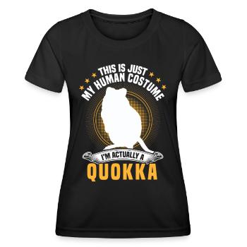 Nur ein Quokka Kostüm Beuteltier Quokka - Frauen Funktions-T-Shirt - Schwarz - Vorne - AI Model Female 172 light (172cm)