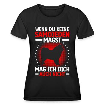Samojede nicht mögen Schlittenhund - Frauen Funktions-T-Shirt - Schwarz - Vorne - AI Model Female 172 light (172cm)