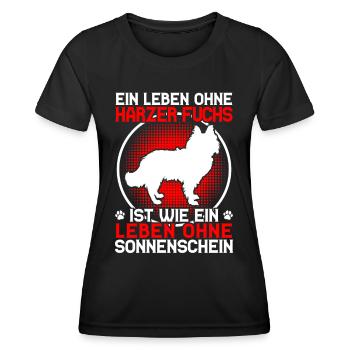 Life without Harzer Fuchs Herding Dog Herding Fox - Women's Functional T-Shirt - black - Front - AI Model Female 172 light (172cm)