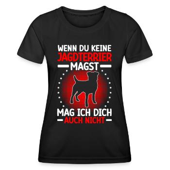 Le terrier de chasse ne vous aime pas Chien de chasse allemand - T-shirt sport Femme - noir - Devant - AI Model Female 172 light (172cm)