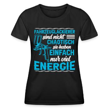 Les peintres de véhicules ne sont pas des peintres chaotiques - T-shirt sport Femme - noir - Devant - AI Model Female 172 light (172cm)