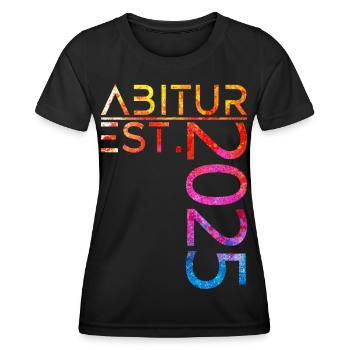 Abitur Est. 2025 - Frauen Funktions-T-Shirt - Schwarz - Vorne - AI Model Female 172 light (172cm)