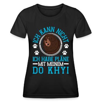 Plans avec Do Khyi Dogue tibétain Mastiff tibétain - T-shirt sport Femme - noir - Devant - AI Model Female 172 light (172cm)