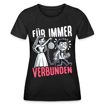 JGA T-Shirt Männer Junggesellenabschied Bräutigam - Frauen Funktions-T-Shirt - Schwarz - Vorne - AI Model Female 172 light (172cm)