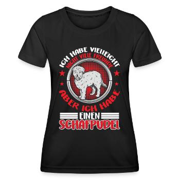 Habe einen Schafpudel Altdeutscher Hütehund - Frauen Funktions-T-Shirt - Schwarz - Vorne - AI Model Female 172 light (172cm)