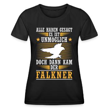 Falkner ist unmöglich Beizjagd Falknerei - Frauen Funktions-T-Shirt - Schwarz - Vorne - AI Model Female 172 light (172cm)