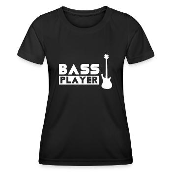 Bassiste bassiste musique bassiste musicien - T-shirt sport Femme - noir - Devant - AI Model Female 172 light (172cm)