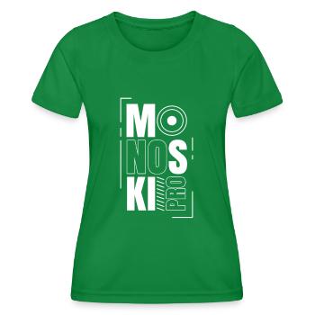 Monoski pro Fahren Fahrer Mono Ski Monoskier - Frauen Funktions-T-Shirt - Kelly Green - Vorne - AI Model Female 172 dark (172cm)