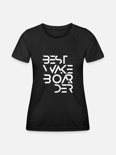 Best wakeboarder water wakeboarding wakeboard - Women's Functional T-Shirt - black
